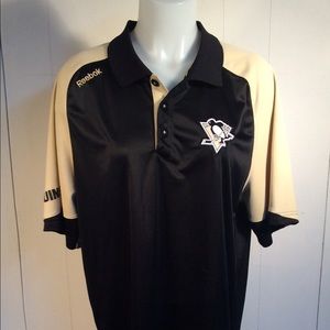Reebok Pittsburgh Penguins polo shirt women’s sz L